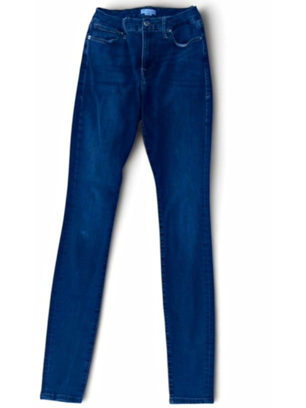 Good American Black Skinny Jeans | High Rise | 6/28 | Long 34" Inseam